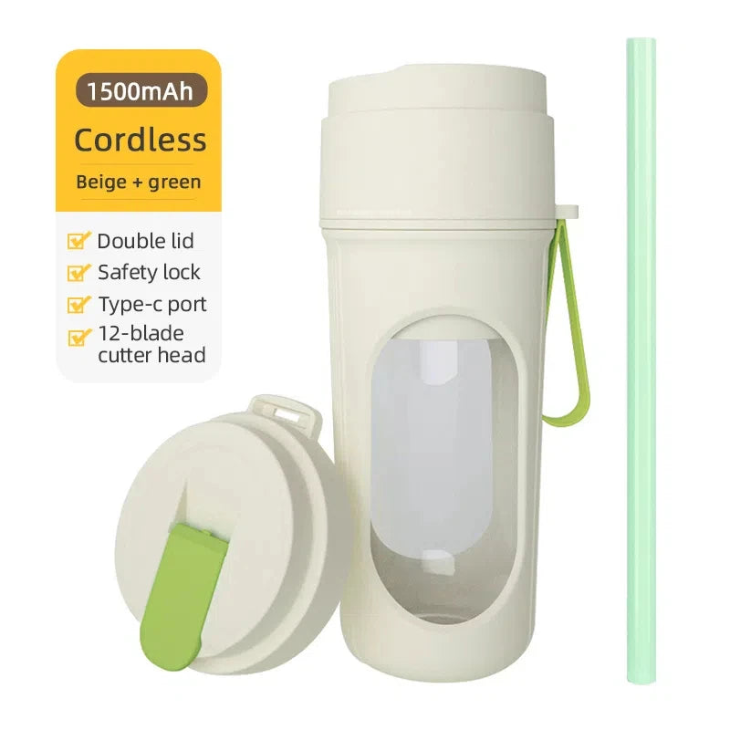 Portable Juicer Blender 400Ml Electric Fruit Juicer USB Charging Lemon Orange Fruit Juicing Cup Smoothie Blender Machine 2Cups